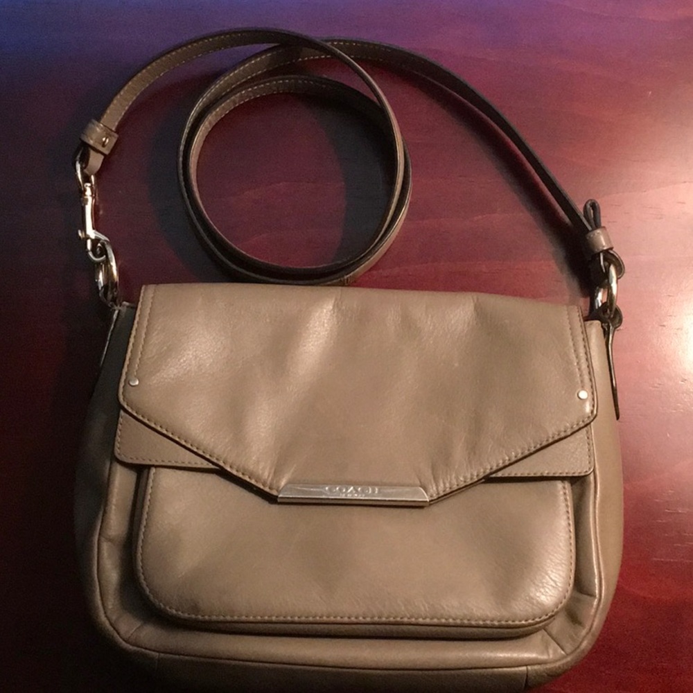 Coach Crossbody Purse, dark tan